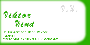 viktor wind business card